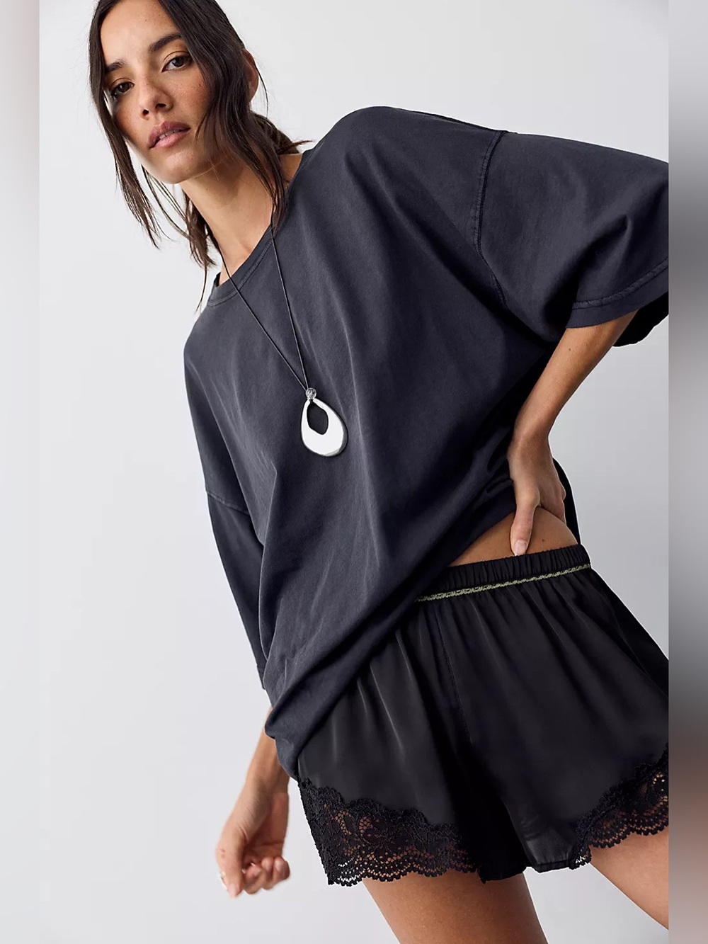 We The Free Perfect Oversized Tee in Black